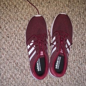 Burgandy Adidas Tennis Shoes